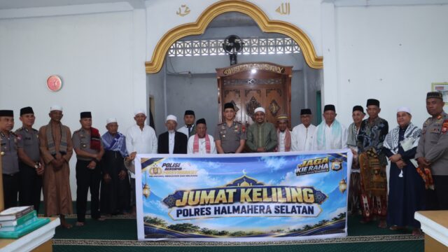 Jumat Keliling, Kapolres Halsel Ajak Warga Cegah Karhutla dan Berantas Miras